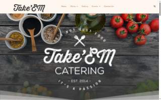 Take'em Catering of Bellevue website
