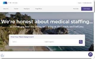 Triage Staffing website