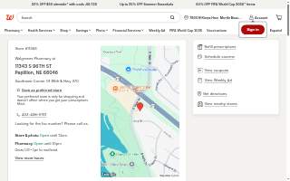 Walgreens Pharmacy website