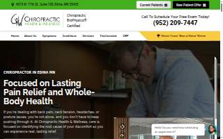 Chiropractic Health & Wellness website