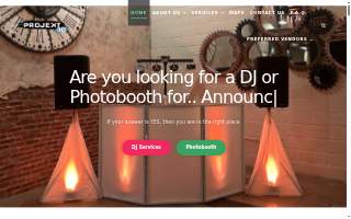 DJ PROJEKT 3D and Photo Booth Services website