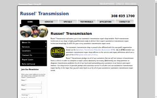 Russel's Transmission Services website