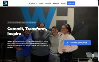 Warehouse Fitness website