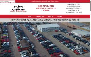 De Anda Auto Sales website