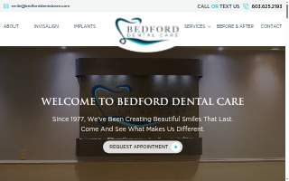Bedford Dental Care website