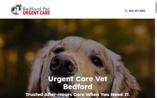 Bedford Pet Urgent Care website