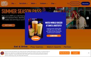 Dave & Buster's Manchester website