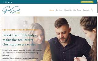 Great East Title of Bedford website