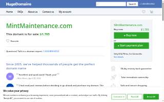 Mint Maintenance website