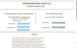 Concord Behavioral Health, LLC website