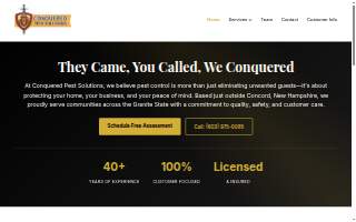 Conquered Pest Solutions website