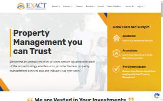 Exact Property Management website