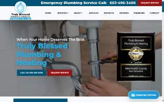 Truly Blessed Plumbing & Heating website