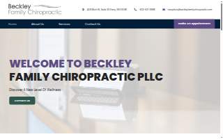 Beckley Family Chiropractic PLLC website