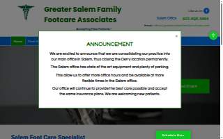 Greater Salem Family Footcare website