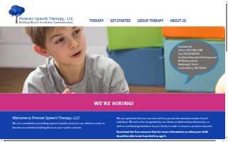 Premier Speech Therapy LLC of Derry website