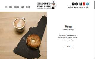 Pressed For Time Mobile Cafe website