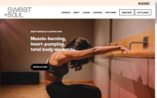 Sweat & Soul Yoga Studio website