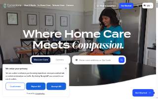 Cornerstone Caregiving of Dover website