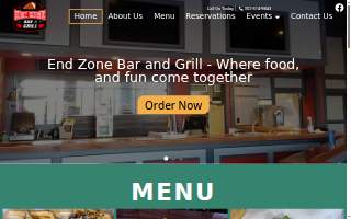 Endzone Bar &Grill website