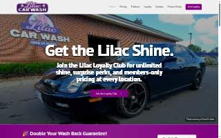 Lilac Car Wash website