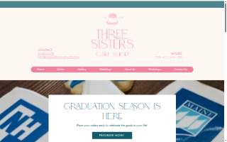 Three Sisters Cake Shop website