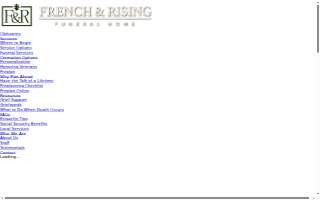 French & Rising Funeral Home website
