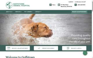 Goffstown Animal Hospital website