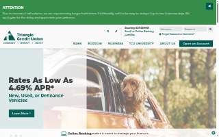 Triangle Credit Union website