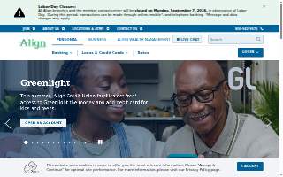 Align Credit Union of Hampton website
