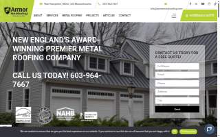 Armor Metal Roofing website