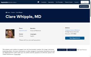 Clare Whipple, MD website