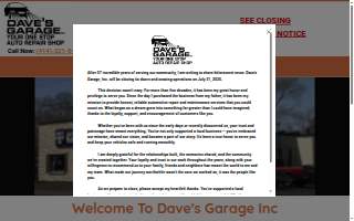 Dave's Garage Inc website