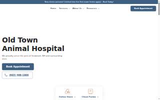 Old Town Animal Hospital website