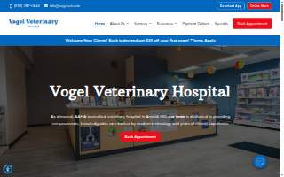 Vogel Veterinary Emergency and Specialty (including Dermatology) website