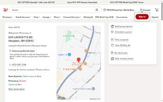 Walgreens Pharmacy website