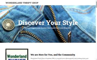 Wonderland Thrift Shop website