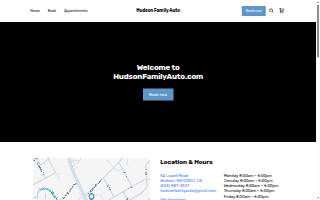 Hudson Family Auto website