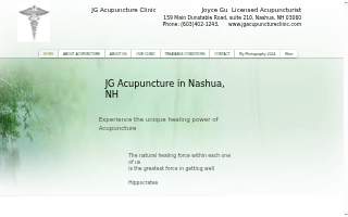 JG Acupuncture Clinic of Hudson website