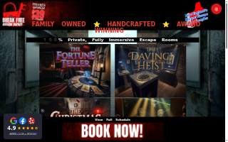 Break Free Escape Games website
