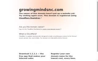 Growing Minds Preschool and Daycare website