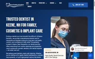 Keene Dentistry & Implants website
