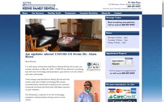 Keene Family Dental PLLC website