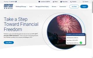 Service Credit Union of Keene website