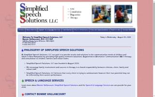 Simplified Speech Solutions, LLC website