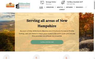 Wilkinson-Beane-Simoneau-Paquette Funeral Home and 603Cremations.com website