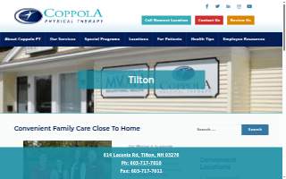 Coppola Physical Therapy of Laconia website