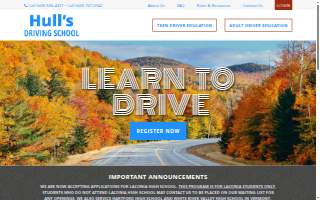 Hulls Driving School LLC website