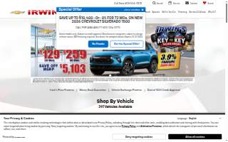 Irwin Chevrolet website