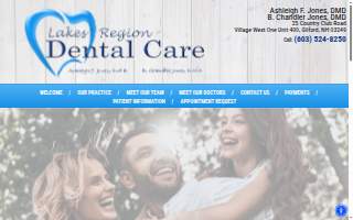 Lakes Region Dental Care website